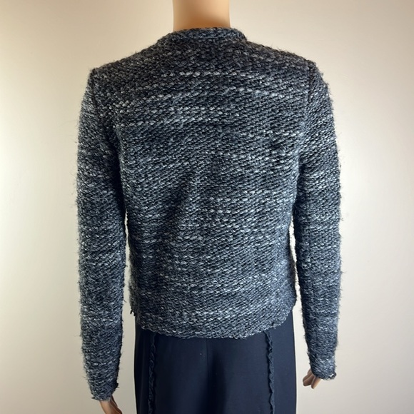 IRO charcoal Grey Carene Tweed Boucle Jacket - Picture 6 of 8